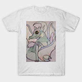 Ink Detail Dragon Art Print And Others T-Shirt